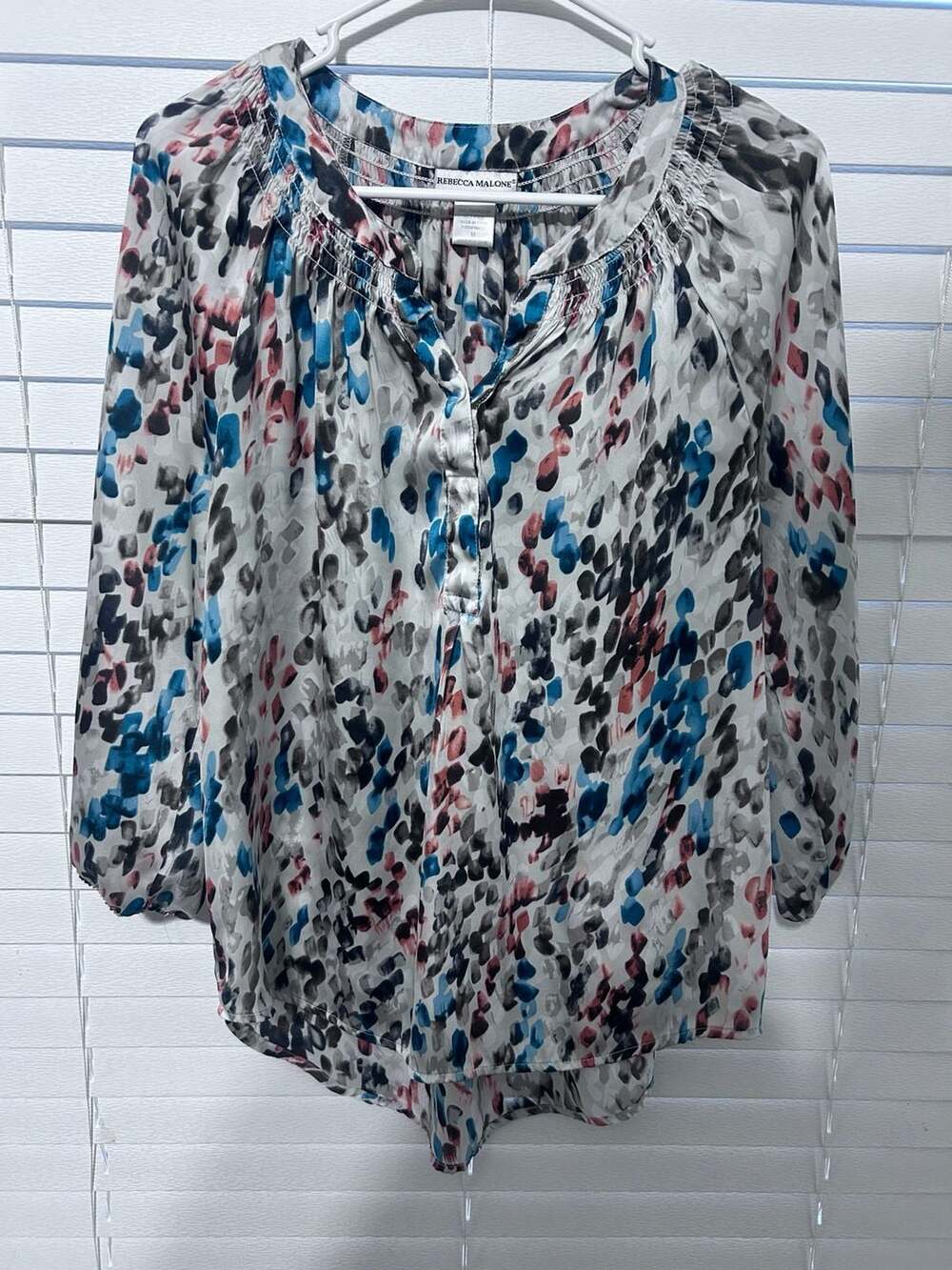 Rebecca Malone Abstract Print Blouse Size M